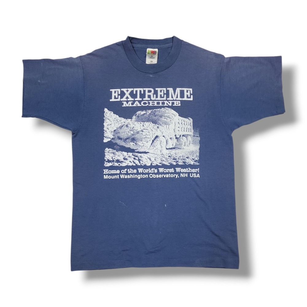 Vintage‎ Extreme Machine Slate Blue Fruit Of The Loom T-Shirt Men's M